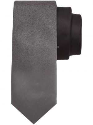 Cravate en soie à imprimé Ferragamo noir