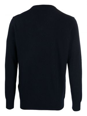 Woll pullover mit v-ausschnitt Barbour blau