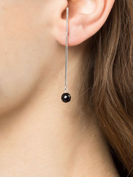 Boucles d'oreilles avec perles à boucle Hsu Jewellery argenté