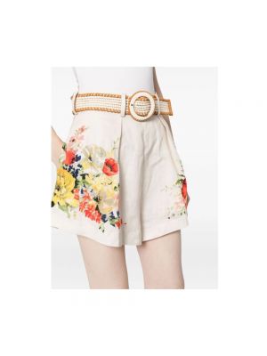 Mini vestido de cintura alta de flores con estampado Zimmermann