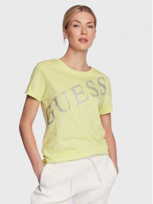 Priliehavé tričko Guess žltá