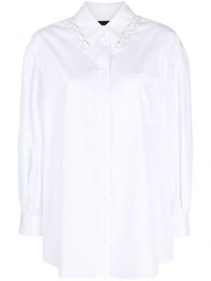 Košile s perlami Simone Rocha bílá