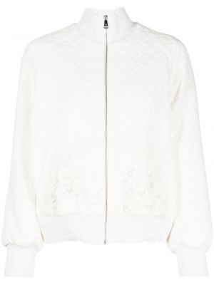 Pikowana haftowana kurtka Shiatzy Chen biała