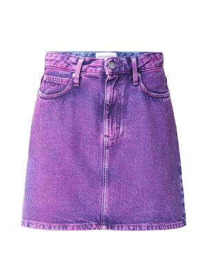 Džinsinis sijonas Calvin Klein Jeans violetinė