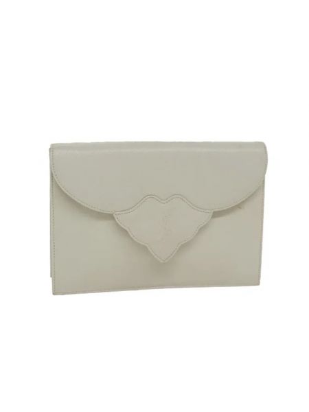 Kopertówka skórzana Yves Saint Laurent Vintage biała