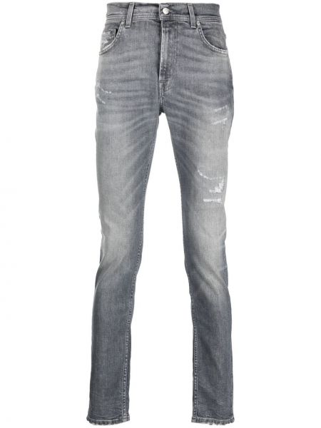 Slank stretch jeans 7 For All Mankind grå