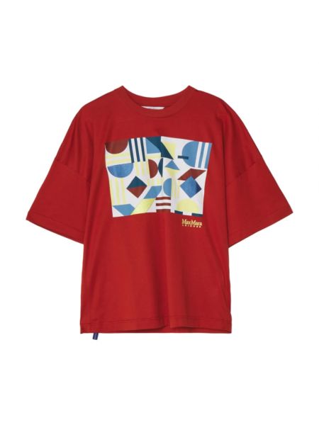 Koszulka elegancka Max Mara czerwona