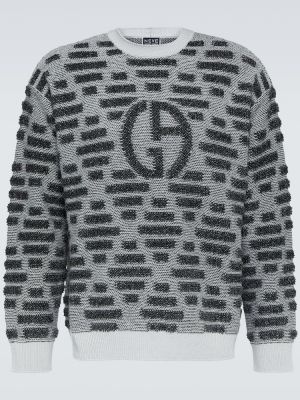 Jersey de lana de tela jersey Giorgio Armani negro