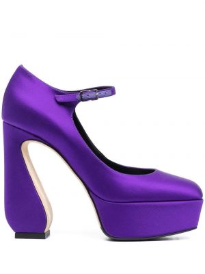 Pantofi cu toc cu platformă Si Rossi violet