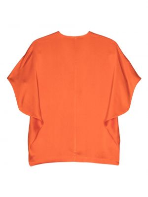 Satynowa bluzka Semicouture pomarańczowa