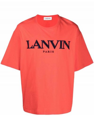 Camiseta con bordado Lanvin rojo