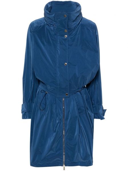 Μακρύ παλτό με κουκούλα Moorer μπλε
