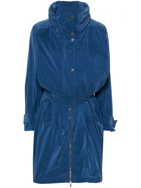 Long manteau à capuche Moorer bleu