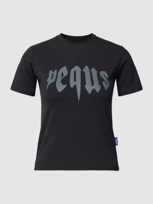 Koszulka z nadrukiem Pequs czarna