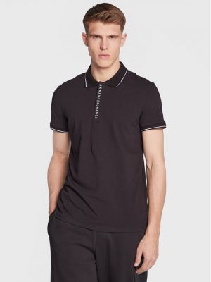 Polo majica Armani Exchange črna