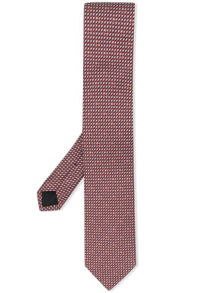Corbata con estampado Salvatore Ferragamo rojo