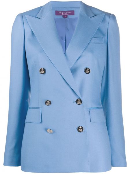 Blazer de cachemir con estampado de cachemira Ralph Lauren Collection azul