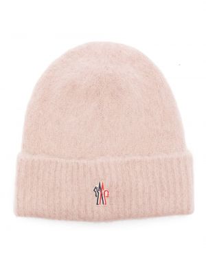 Tikitud müts Moncler Grenoble roosa