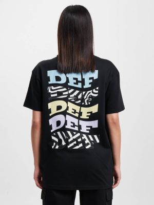 Oversized tričko so vzorom zebry Def čierna