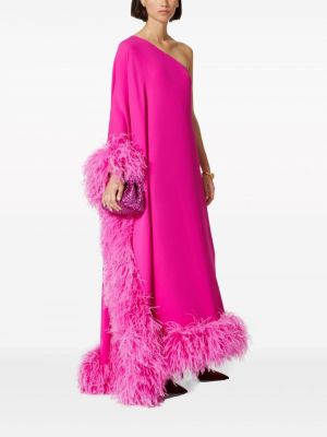 Robe de soirée à plumes Valentino Garavani rose