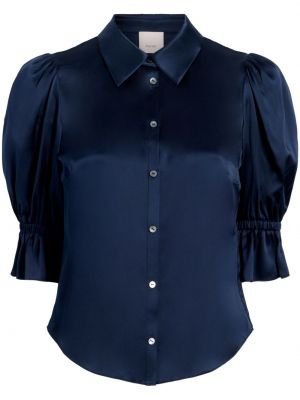 Копринена блуза Cinq A Sept синьо