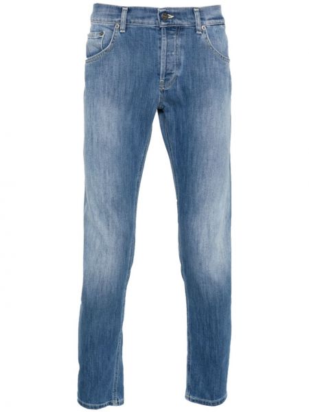 Jeansy skinny z niską talią slim fit Dondup niebieskie