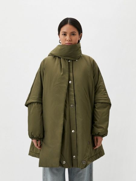 Утепленная демисезонная куртка Nina Ricci хаки