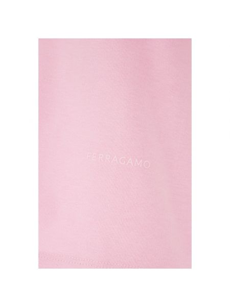 Camiseta de algodón Salvatore Ferragamo rosa