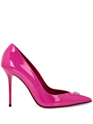Pantofi cu toc din piele Philipp Plein roz