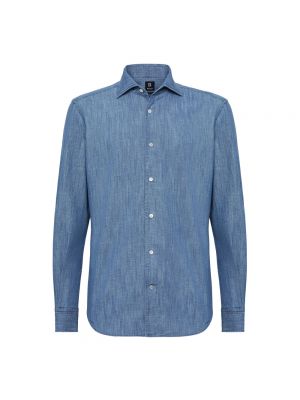 Koszula jeansowa bawełniana Boggi Milano niebieska