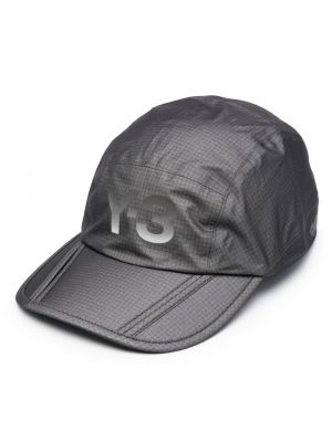 Cappello con visiera con stampa Y-3 grigio
