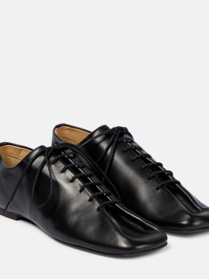 Zapatos derby de cuero Lemaire negro