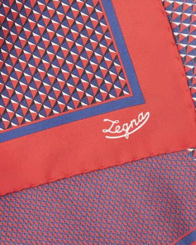 Pañuelo con estampado geométrico con bolsillos Ermenegildo Zegna rojo