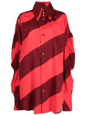Chemise à rayures oversize Vivienne Westwood rouge