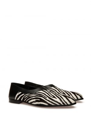 Leder loafer mit zebra-muster Bally