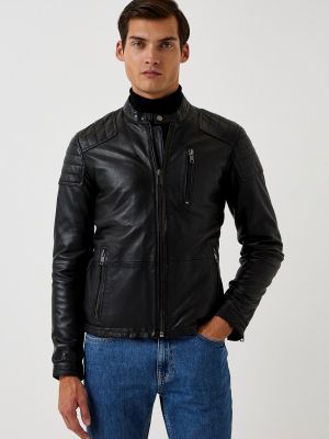 Кожаная куртка Urban Fashion For Men черная