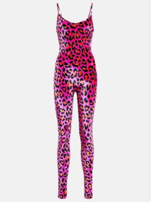 Leopardí body s potiskem Pucci růžový