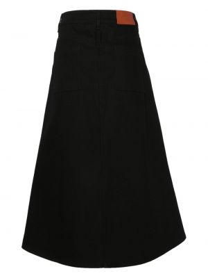 Bavlněné midi sukně Studio Nicholson černé