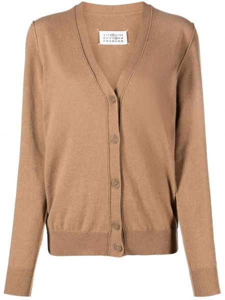 Cashmere strikkegenser med v-hals Maison Margiela brun