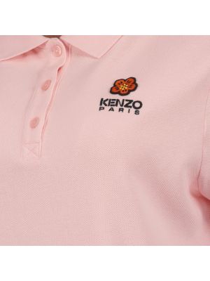 Polo con bordado de flores Kenzo rosa