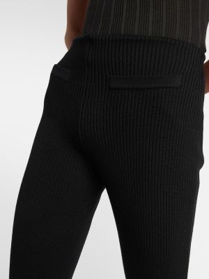Vlnené culottes nohavice Saint Laurent čierna