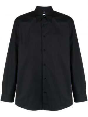 Памучна риза с принт Oamc черно