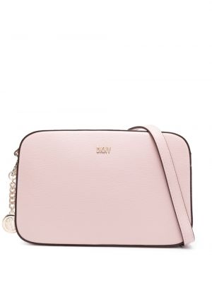 Crossbody väska i läder Dkny rosa