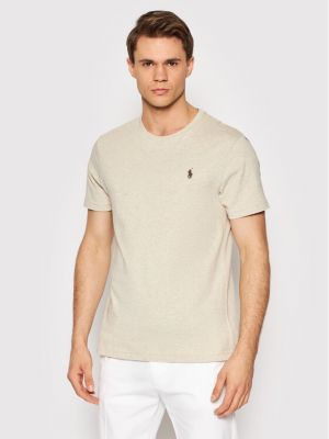 Béžové slim fit tričko Polo Ralph Lauren