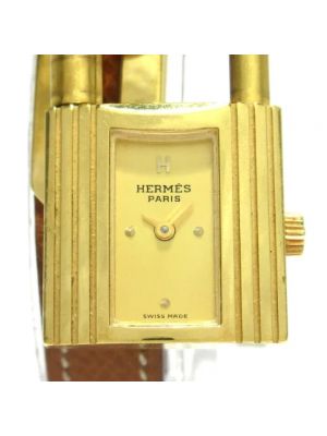 Zegarek skórzany Hermès Vintage brązowy