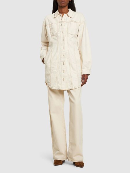 Camisa vaquera de algodón Amiri beige