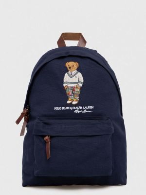 Polo Ralph Lauren plecak bawełniany męski kolor granatowy duży z aplikacją