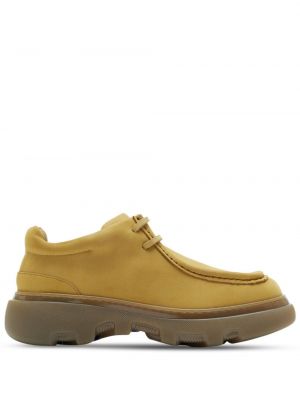 Chaussures de ville en cuir Burberry jaune