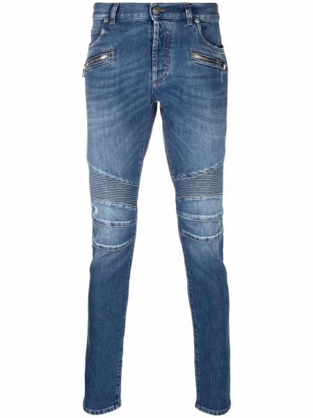 Slank stretch jeans Balmain blå