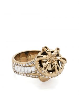 Viseltes hatású gyűrű Philipp Plein aranyszínű
